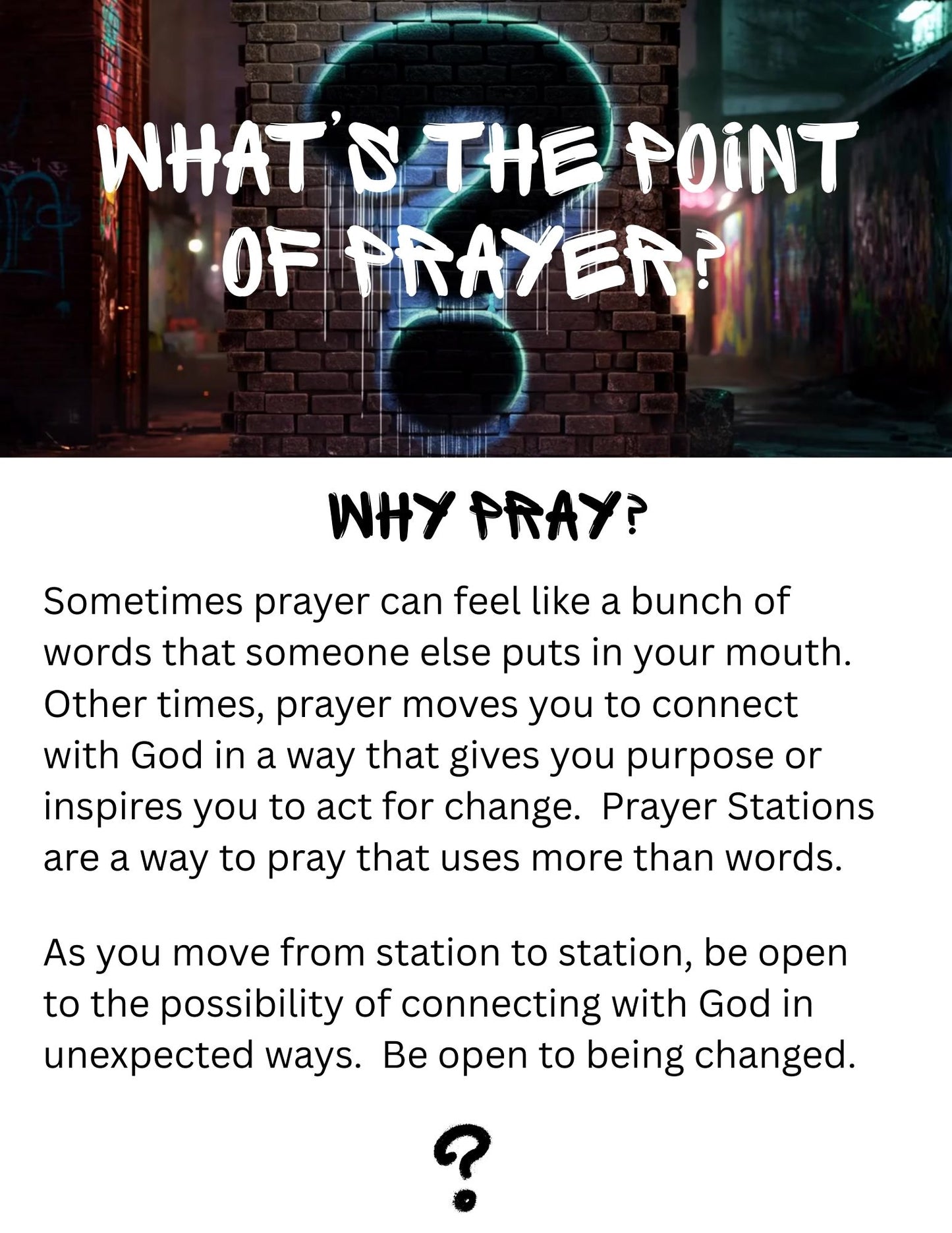What's the Point? Prayer Stations